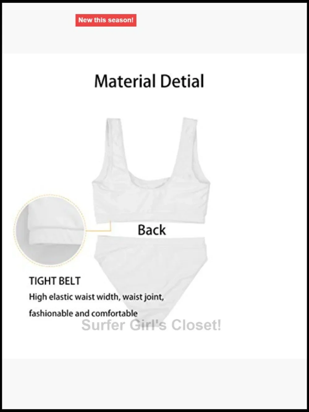 High Waisted Swimsuit Crop Top Cheeky Two Piece Bikini